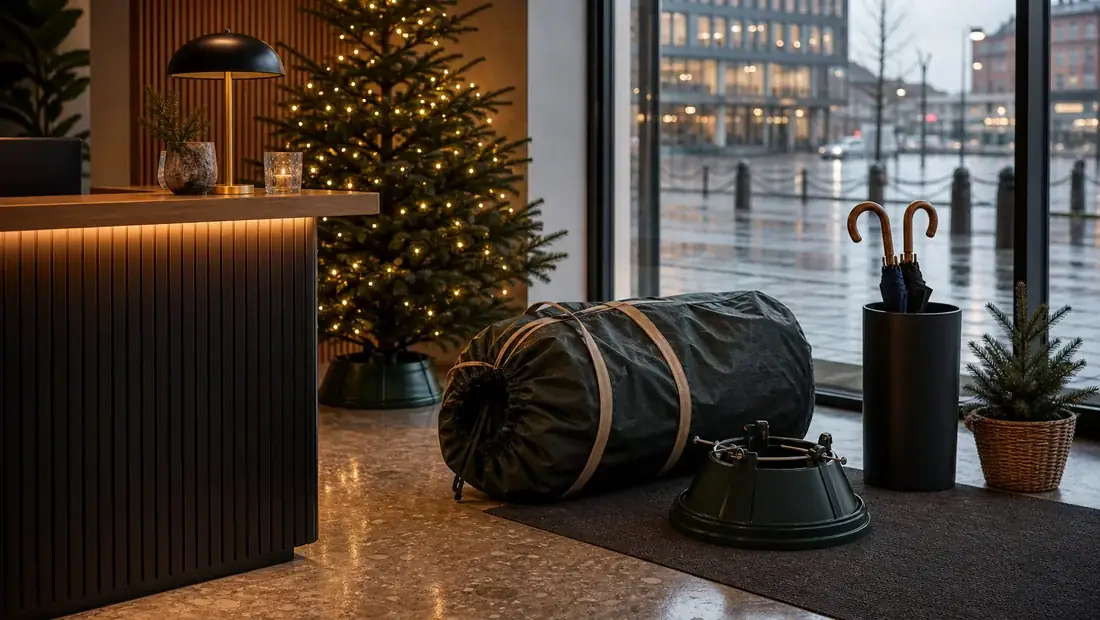 Julgran för kontor och hemleverans i Göteborgsmiljö